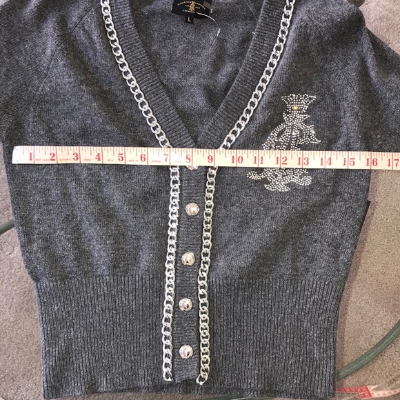 FINAL 💜 NWT Christian Audigier Sweater - Picture 9 of 12